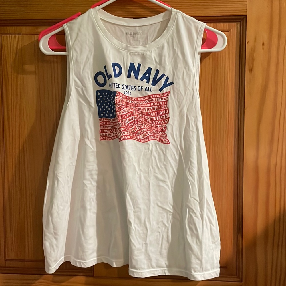 Unisex Kids Old Navy American Flag Tank Top